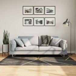 vidaXL Covor lavabil, negru si auriu, 120x180 cm, anti-alunecare GartenMobel Dekor (136617) Covor