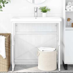 vidaXL Cadru chiuveta de baie, alb, 79x38x83 cm, fier GartenMobel Dekor (338498)