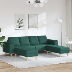 vidaXL Canapea pentru living 3 pcs Verde închis Poliester GartenMobel Dekor (3335116) Canapea