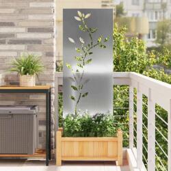 vidaXL Panou Decorativ de Gradina Argintiu 50 x 140 cm Otel galvanizat GartenMobel Dekor (876327)