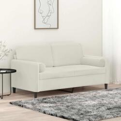 vidaXL Canapea cu 2 locuri cu pernute, crem, 140 cm, catifea GartenMobel Dekor (3200889) Canapea