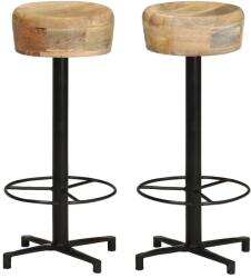 vidaXL Scaune de bar, 2 buc. , 76 cm, lemn masiv de mango GartenMobel Dekor (321961)
