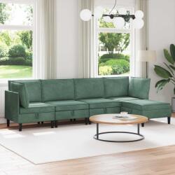 vidaXL Set de mobilier pentru living 5 pcs Verde Marii Catifea GartenMobel Dekor (3413776)