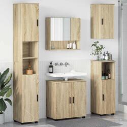 vidaXL Set de mobilier pentru baie Pe perete 5 pcs Stejar Sonoma GartenMobel Dekor (3392985)