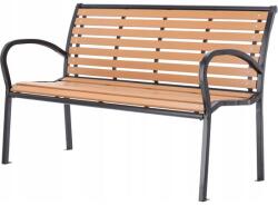 Chomik Banca de gradina, spatar plastic, structura otel, 125x60x80 cm, Daria GartenVIP DiyLine (MEB0865)
