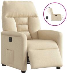 vidaXL Fotoliu rabatabil electric, crem, material textil GartenMobel Dekor (3303020)