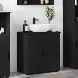 vidaXL Dulap de Baie cu raft Negru 61 x 35 x 64 cm Lemn compozit GartenMobel Dekor (883285)