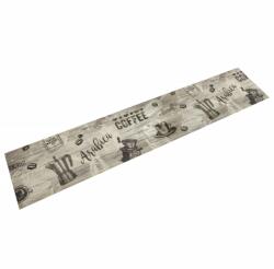 vidaXL Covor de bucatarie lavabil Coffee, gri, 60x300 cm, catifea GartenMobel Dekor (4005583) Pres