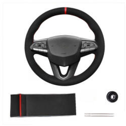  Husa volan auto M 37-38 cm, imitatie Alcantara, cu ac si ata, negru WK-1002 (131123-2)