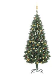 vidaXL Brad de Craciun pre-iluminat artificial cu set globuri, 180 cm GartenMobel Dekor (3077800)