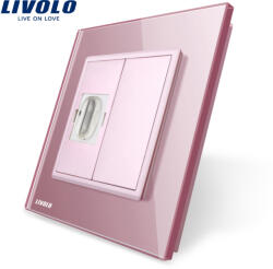 LIVOLO Priza simpla HDMI Livolo cu rama din sticla SmartElectro IntelligentHouse (VL-C791HD-17)