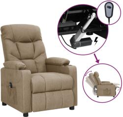 vidaXL Fotoliu rabatabil electric, gri taupe, material textil GartenMobel Dekor (3098823)
