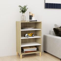vidaXL Servanta, alb si stejar Sonoma, 57x35x90 cm, PAL GartenMobel Dekor (806126) Comoda