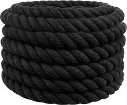 vidaXL Sfoara Negru 5 x 5 x 500 cm Bumbac GartenMobel Dekor (42011838)