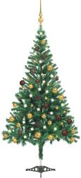 vidaXL Brad de Craciun pre-iluminat cu globuri, 180 cm, 564 de ramuri GartenMobel Dekor (3077489)