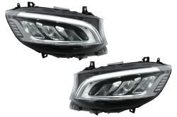 KITT Faruri Full LED negre pentru Mercedes Sprinter W907 Halogen 2019-2023 (HLMBW907)