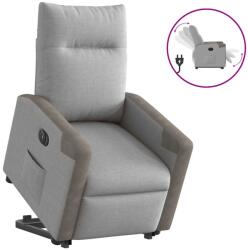 vidaXL Scaun reclinabil electric, tesatura gri nor GartenMobel Dekor (3324099)