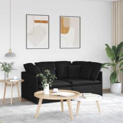vidaXL Canapea modulara cu perne, negru, textil GartenMobel Dekor (3321239) Canapea