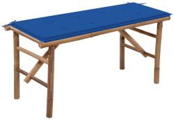vidaXL Banca de gradina pliabila cu perna, 118 cm, bambus GartenMobel Dekor (3063859)