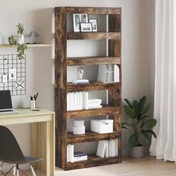 vidaXL Dulap pentru carti cu raft Stejar fumuriu 80 x 30 x 198 cm GartenMobel Dekor (3333920) Biblioteca