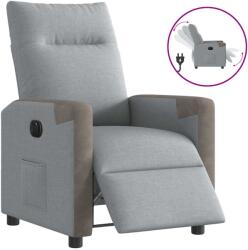 vidaXL Fotoliu rabatabil electric, gri deschis, textil GartenMobel Dekor (3324080)