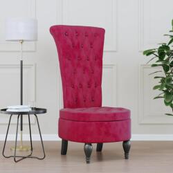 vidaXL Fotoliu cu spatar înalt, rosu vin, catifea, design cu nasturi GartenMobel Dekor (352467)