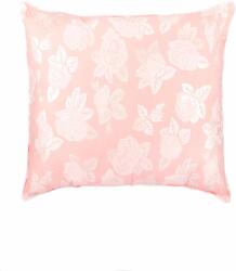 Somnart Perna Somnart 40x40 cm cu pene si puf, bumbac 100%, floral roz (3137)