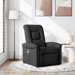 vidaXL Fotoliu de masaj rabatabil, negru, material textil GartenMobel Dekor (4015628)