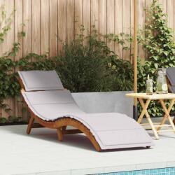 vidaXL Sezlong Gri deschis 55 x 184 x 64cm Lemn Solid de Acacia GartenMobel Dekor (4107092)