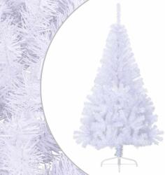 vidaXL Jumatate pom Craciun artificial cu suport, alb, 150 cm, PVC GartenMobel Dekor (328418)