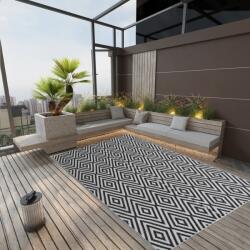vidaXL Covor de exterior, negru, 140x200 cm, PP GartenMobel Dekor (317016)