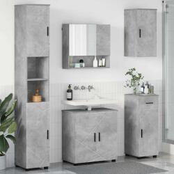 vidaXL Set de mobilier pentru baie cu sertar 5 pcs Gri din beton GartenMobel Dekor (3392996)