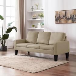vidaXL Canapea cu 3 locuri, cappuccino, piele ecologica GartenMobel Dekor (288766) Canapea