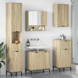 vidaXL Set de mobilier pentru baie cu sertar Pe perete Stejar Sonoma GartenMobel Dekor (3393115)