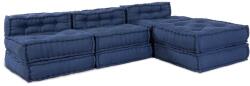 vidaXL Fotolii puf modulare, 4 buc. , indigo, textil GartenMobel Dekor (3315089)