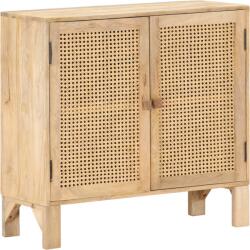 vidaXL Dulap, 80x30x73 cm, lemn masiv mango & trestie zahar naturala GartenMobel Dekor (287742) Comoda