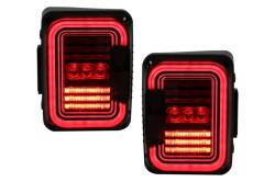 KITT Stopuri Full LED fumurii pentru Jeep Wrangler JK 2007-2017, Plug&Play (TLJEWJKLED)
