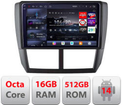 Edotec Navigatie Android Subaru Forester 2007-2013 Edotec QLED 2K 16GB+512GB (KIT-SU01+EDT-E809-2K)