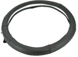  Husa volan auto din piele perforata, marime M (37-38 cm), negru - Cod 1319 (200716-7)