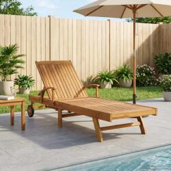 vidaXL Sezlong 1-persoana Maro Lemn solid de tec GartenMobel Dekor (42032668)