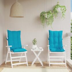 vidaXL Perne scaun cu spatar înalt, 2 buc, turcoaz, tesatura Oxford GartenMobel Dekor (377665)