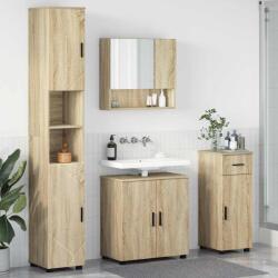 vidaXL Set de mobilier pentru baie cu sertar 4 pcs Stejar Sonoma GartenMobel Dekor (3392975)