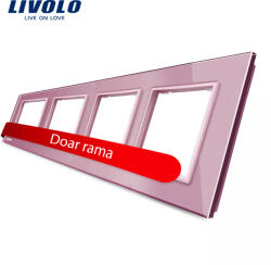 LIVOLO Rama priza cvadrupla Livolo din sticla SmartElectro IntelligentHouse (BB-C7-4SR-17)