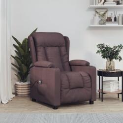vidaXL Fotoliu rabatabil electric, maro închis, material textil GartenMobel Dekor (3098782)