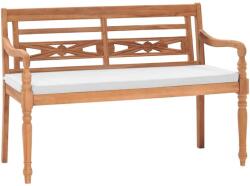 vidaXL Banca Batavia cu perne, 120 cm, lemn de tec GartenMobel Dekor (43057)