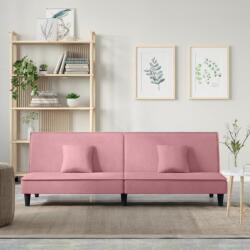 vidaXL Canapea extensibila, roz, catifea GartenMobel Dekor (351910) Canapea