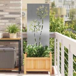 vidaXL Panou Decorativ de Gradina Argintiu 50 x 140 cm Otel inoxidabil GartenMobel Dekor (876284)
