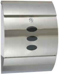 Hessa Cutie Postala Metalica din Otel Inoxidabil cu Suport pentru Ziare si Reviste, Dimensiuni 30x12x40 cm, Argintiu (423961)