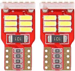 AMiO Set 2 becuri LED T10 Canbus W5W 12V 2.2W 18 SMD alb AMIO (AM01286)
