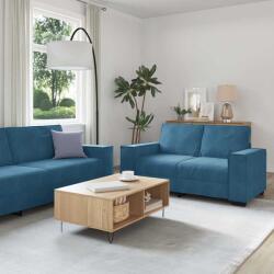 vidaXL Set de canapele cu perne, 3 piese, albastru, catifea GartenMobel Dekor (3324627) Canapea